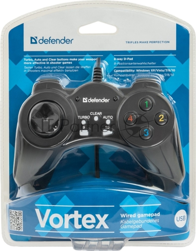 Геймпад DEFENDER Vortex USB, 13 кнопок 64249