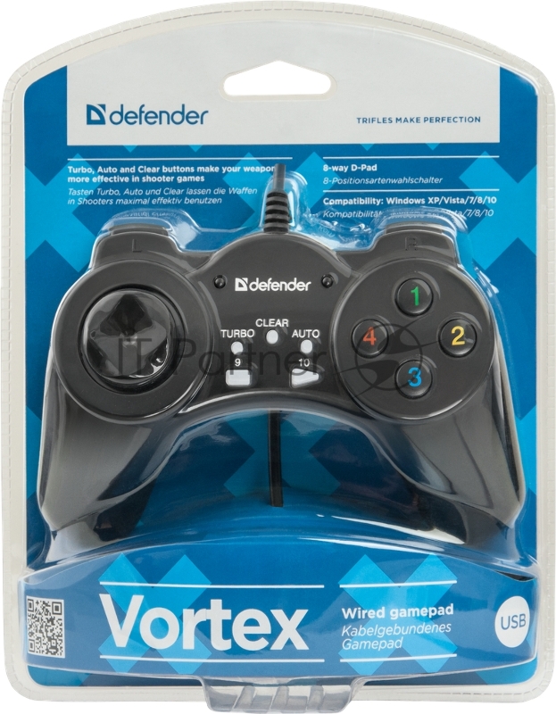 Геймпад DEFENDER Vortex USB, 13 кнопок 64249