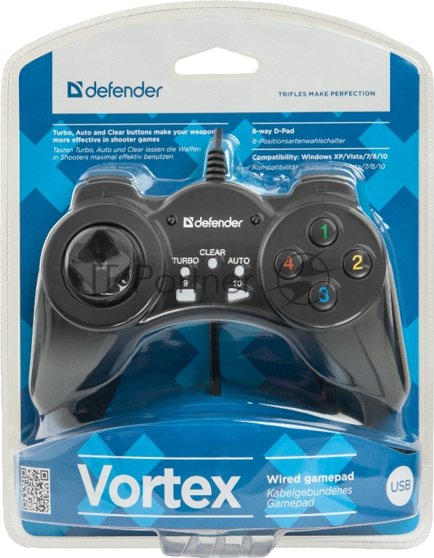 Геймпад DEFENDER Vortex USB, 13 кнопок 64249