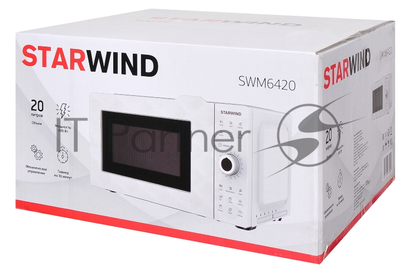 Микроволновая Печь Starwind SWM6420 20л. 600Вт белый