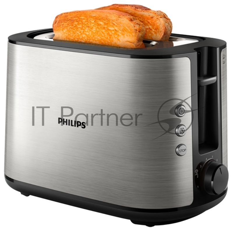 Тостер Philips HD2650/90 / 950Вт, 2 отделения для тостов, 8 режимов приготовления, функции разморозки и подогрева, съемный поддон для крошек, аксессуар для подогрева булочек и круассанов,материал метал и пластик