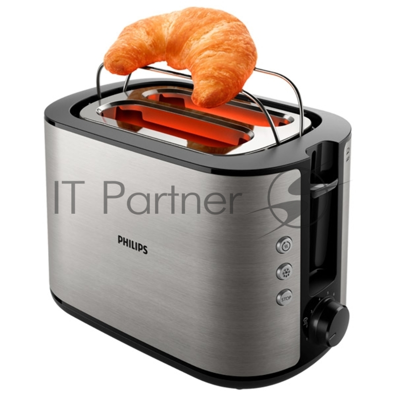 Тостер Philips HD2650/90 / 950Вт, 2 отделения для тостов, 8 режимов приготовления, функции разморозки и подогрева, съемный поддон для крошек, аксессуар для подогрева булочек и круассанов,материал метал и пластик