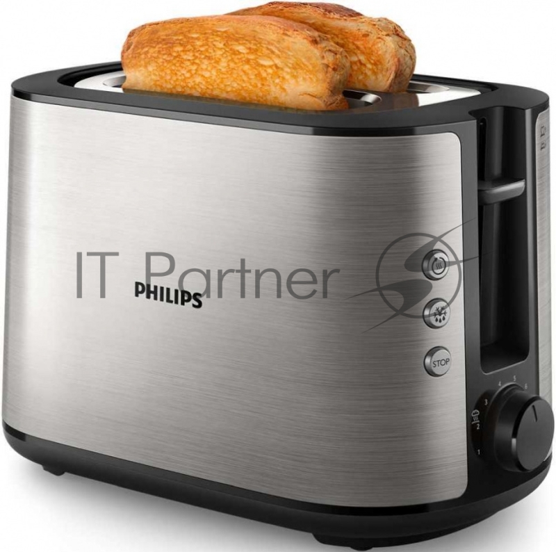 Тостер Philips HD2650/90 / 950Вт, 2 отделения для тостов, 8 режимов приготовления, функции разморозки и подогрева, съемный поддон для крошек, аксессуар для подогрева булочек и круассанов,материал метал и пластик