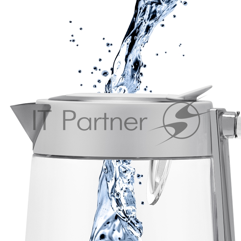 Электрический чайник POLARIS PWK 1715 CGL Water Way Pro, Белый