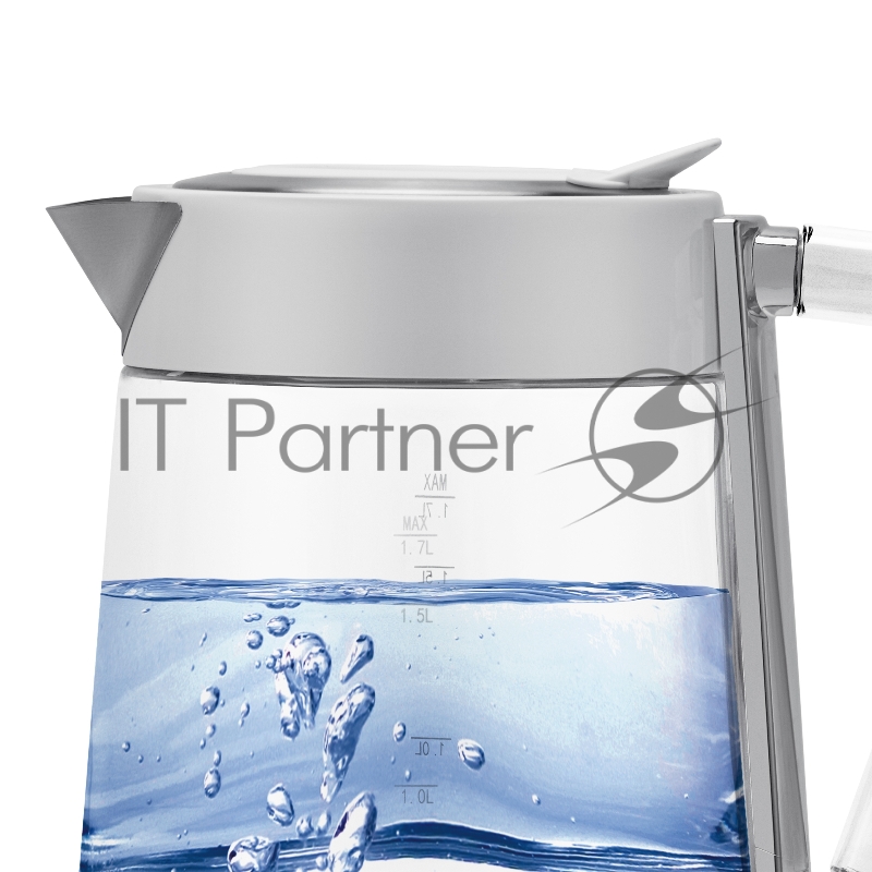 Электрический чайник POLARIS PWK 1715 CGL Water Way Pro, Белый