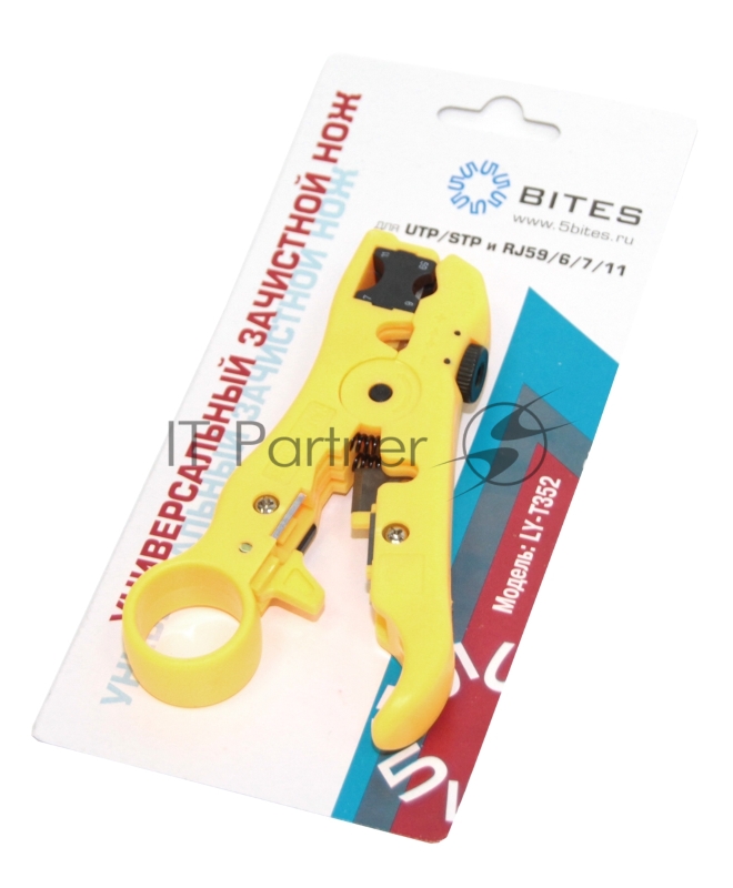 Монтажный инcтрумент 5bites Универсальный зачистной Нож LY-T352 для UTP/STP и RJ59/6/7/11, плоского и круглого кабеля