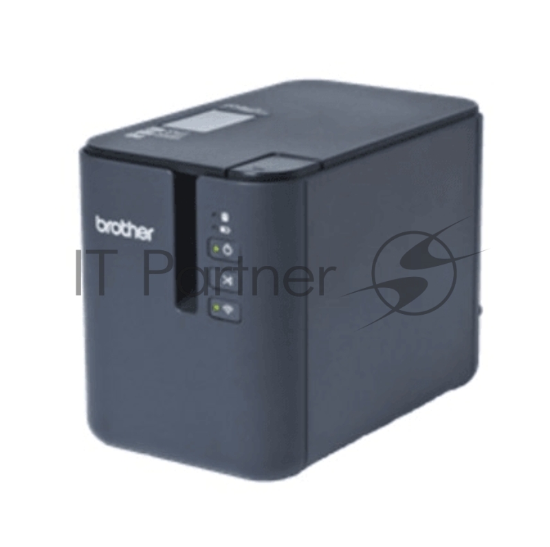 Принтер для наклеек Brother P-Touch PT-P900W (ленты TZe, HSe, FLe 3,5/6/9/12/18/24/36 мм, 60 мм/с, 180т/д, автообрез. с полуобрезкой, печать ШК, USB 1.1/2.0/3.0, WiFi, БП, USB-кабель, ПО, лента 36мм/8м, замена PT-9700PC)