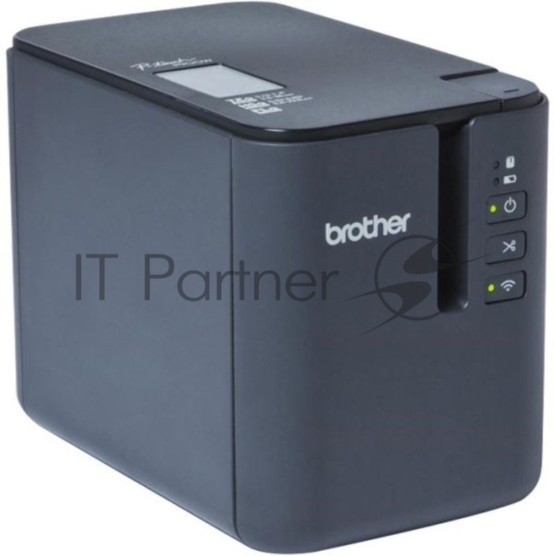 Принтер для наклеек Brother P-Touch PT-P900W (ленты TZe, HSe, FLe 3,5/6/9/12/18/24/36 мм, 60 мм/с, 180т/д, автообрез. с полуобрезкой, печать ШК, USB 1.1/2.0/3.0, WiFi, БП, USB-кабель, ПО, лента 36мм/8м, замена PT-9700PC)