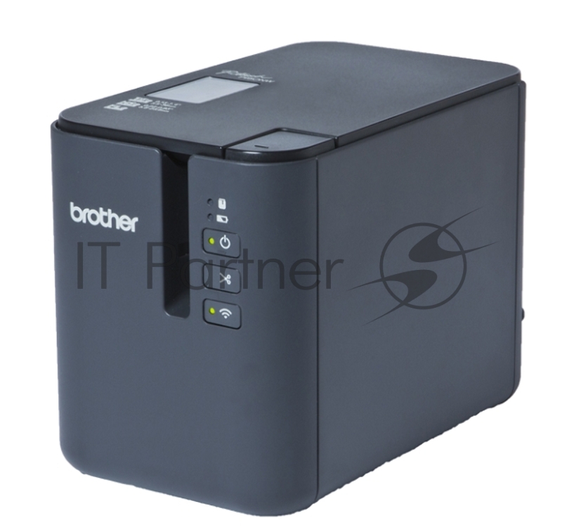 Принтер для наклеек Brother P-Touch PT-P900W (ленты TZe, HSe, FLe 3,5/6/9/12/18/24/36 мм, 60 мм/с, 180т/д, автообрез. с полуобрезкой, печать ШК, USB 1.1/2.0/3.0, WiFi, БП, USB-кабель, ПО, лента 36мм/8м, замена PT-9700PC)