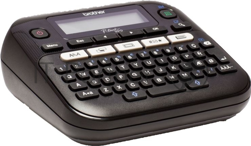 Принтер для наклеек Brother P-Touch PT-D210 (ленты TZe 3,5/6/9/12 мм, 20 мм/с, 180т/д, ручной обрез, БП, лента 12мм/4м, замена PT-D200)