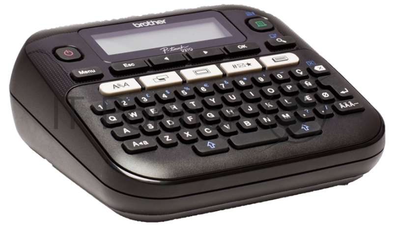 Принтер для наклеек Brother P-Touch PT-D210 (ленты TZe 3,5/6/9/12 мм, 20 мм/с, 180т/д, ручной обрез, БП, лента 12мм/4м, замена PT-D200)