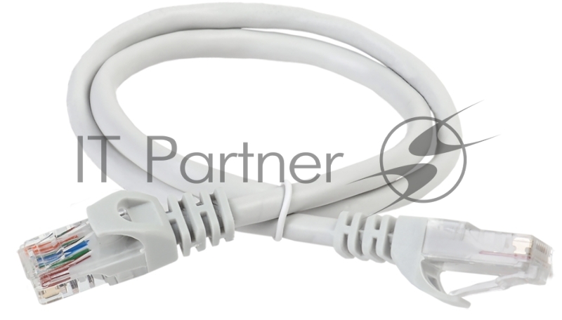 Коммутационный шнур ITK PC01-C5EUL-1M (патч-корд), кат.5Е UTP, LSZH, 1м, серый