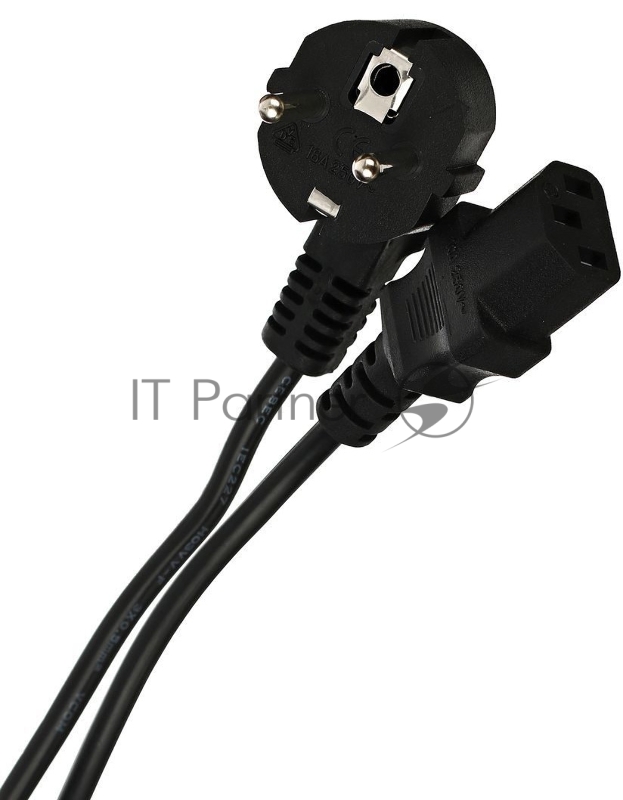 Кабель компьютер-розетка 220V (EURO) <VDE> 3G*0,5mm2 VCOM {CE021-CU} 3 метра