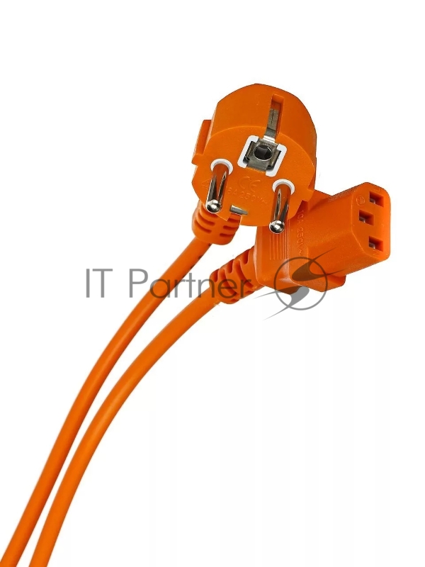 Кабель компьютер-розетка 220V (EURO) <VDE> 1,8м 3G0,75mm2 VCOM {CE021-O}, оранжевый
