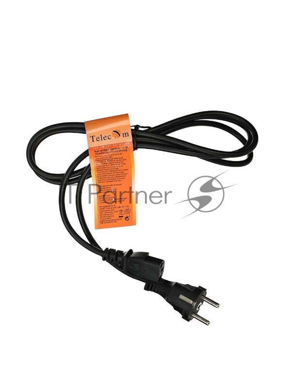 Кабель компьютер - розетка 220V (EURO) 1.8м, 3G 0,75mm медь, Telecom