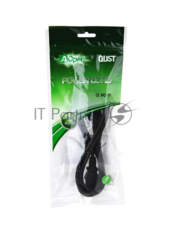 Кабель монитор - компьютер 1.8 метра 220V (UPS -> устройство) VDE 3G*0.5mm QUST(Aopen) ACE001-1.8м