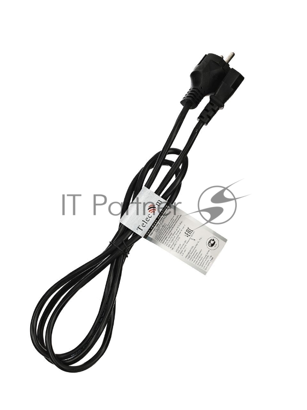 Кабель компьютер-розетка 220V EURO VDE 3G*1.0mm2 медь TELECOM TE021-CU 1,8м
