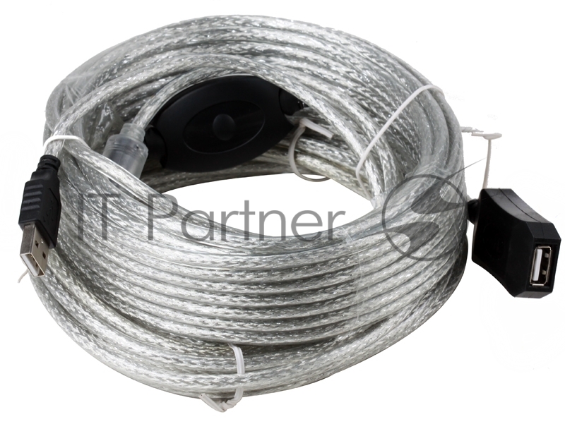 Кабель удлинитель Aopen активный ACU823-15M , USB2.0-repeater AM/AF 15м