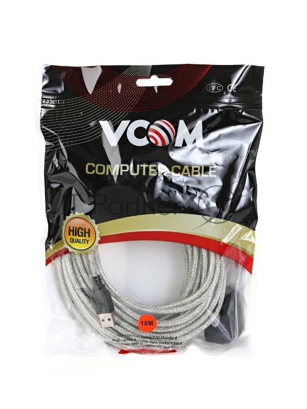 Кабель VCOM VUS7049-10M USB2.0-repeater, удлинительный активный <Am-->Af> 10м