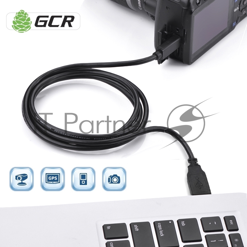 Кабель Greenconnect Кабель интерфейсный USB 2.0 1.8m Premium AM / mini 5P, 28 / 28 AWG двойное экранирование, антифриз, черный