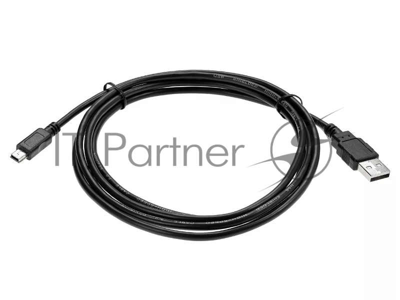 Кабель USB 2.0 A-->mini-B 5P (1.8 м) черный, Telecom<TC6911BK-1.8M>