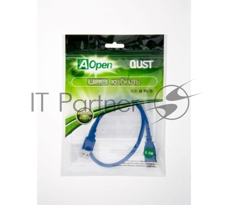 Кабель удлинительный USB3.0 Am-Af 0,5m Aopen <ACU302-0.5M>
