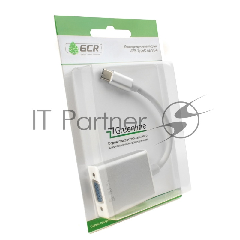 Переходник Greenconnect Конвертер-переходник USB TypeC > VGA 15F GCR серия Greenline (GCR-UTC2VGA)