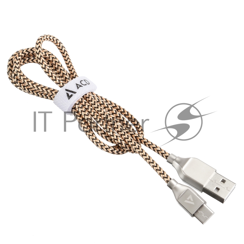 USB кабель ACD-Titan Type-C ~ USB-A Нейлон, 1м, желто-черный (ACD-U927-C2Y)