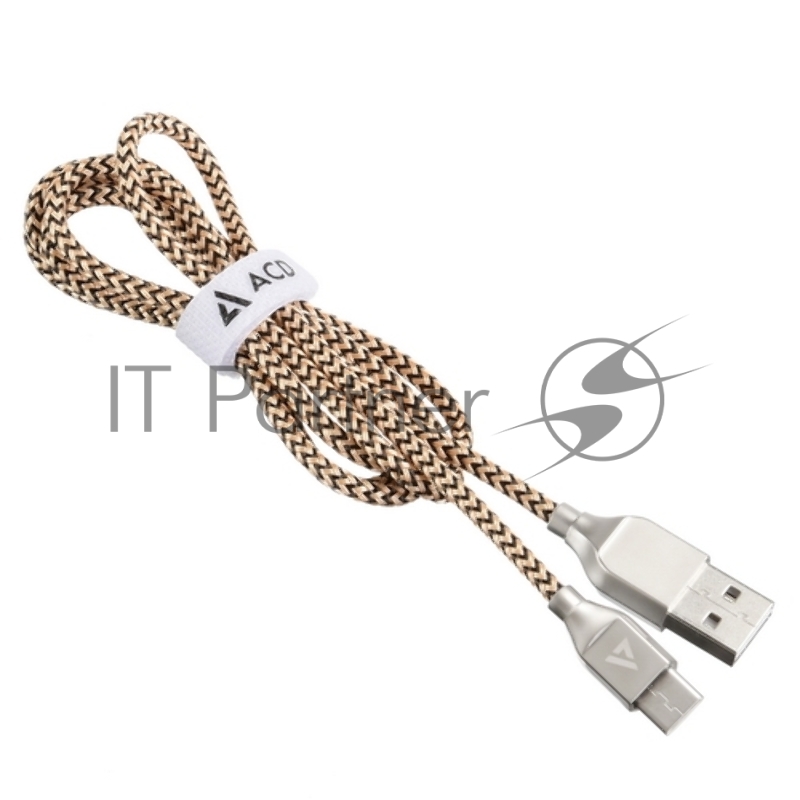 USB кабель ACD-Titan Type-C ~ USB-A Нейлон, 1м, желто-черный (ACD-U927-C2Y)