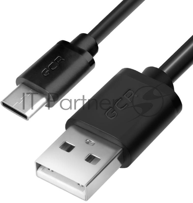 Кабель Greenconnect 0.3m USB 2.0, AM/CM, черный, 28/28 AWG, экран, армированный, морозостойкий, GCR-UC1AM-BB2S-0.3m, GCR-UC1