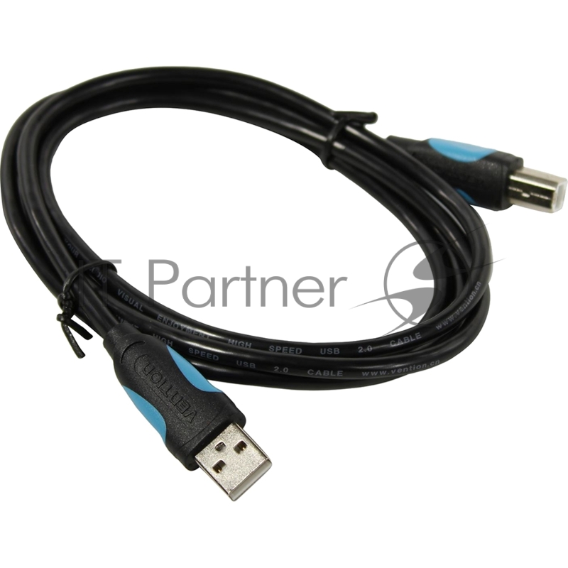 Кабель Vention USB 2.0 AM/BM - 1,5м. Черный VAS-A16-B150