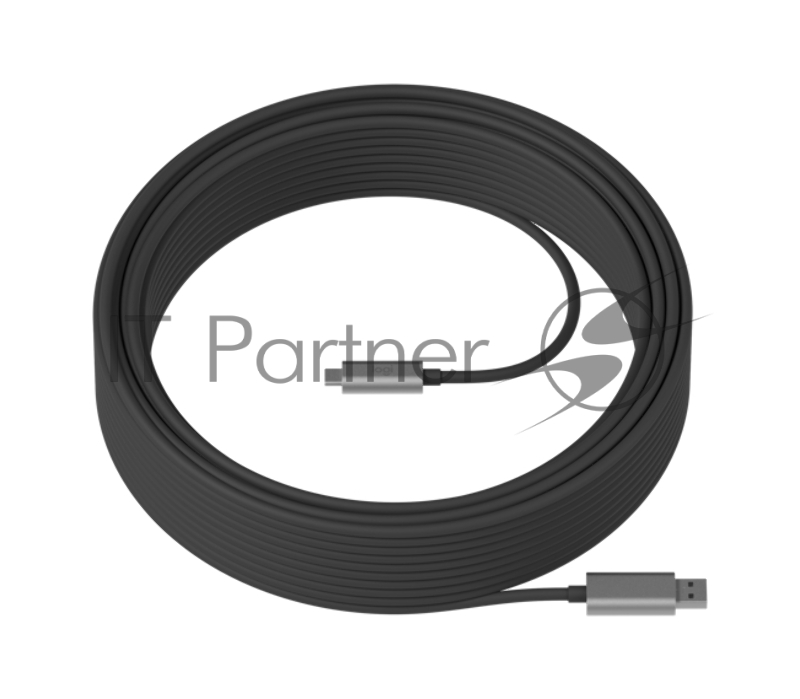Кабель LOGITECH STRONG USB 3.1 CABLE - GRAPHITE - USB - WW - 25M AOC CABLE