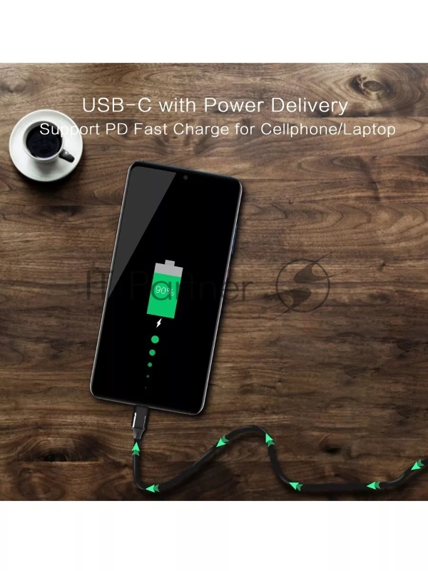 Кабель VCOM CU400-1M USB 3.1 Type C 5Гб/с ,3А, Power Deliwery. длина 1M, VCOM <CU400-1M>