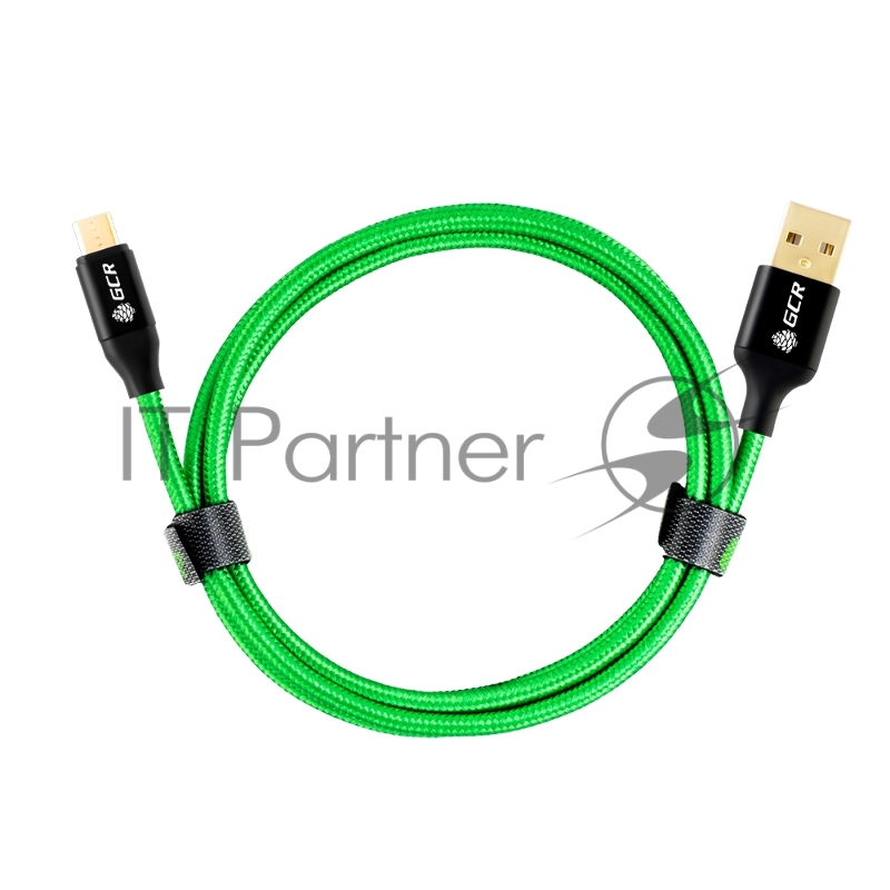 Кабель Greenconnect 3A 3.0m USB 2.0 для Samsung, GOLD, ОS Android, AM/microB 5pin, зеленый нейлон, AL корпус черный, черный ПВХ, 28/22 AWG, поддержка функции быстрой зарядки, GCR-51260 Greenconnect Кабель 3A 3.0m USB 2.0 для Samsung, GOLD, ОS Androi
