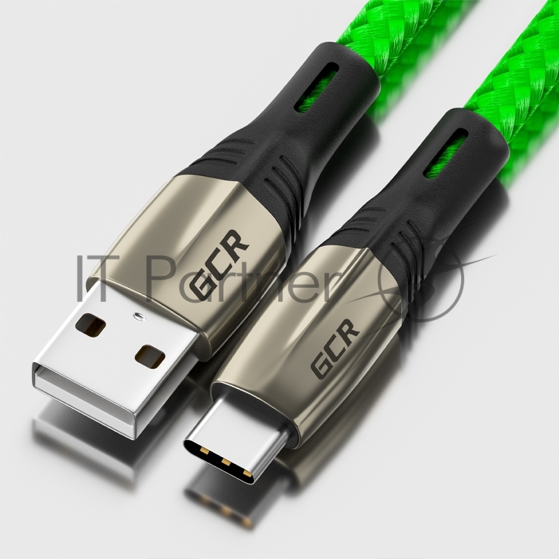 Кабель GCR 1.2m TypeC series MERCEDES, GREEN NYLON, супер быстрая зарядка, 28/22 AWG, GCR-51987 GCR Кабель 1.2m TypeC series MERCEDES, GREEN NYLON, супер быстрая зарядка, 28/22 AWG, GCR-51987