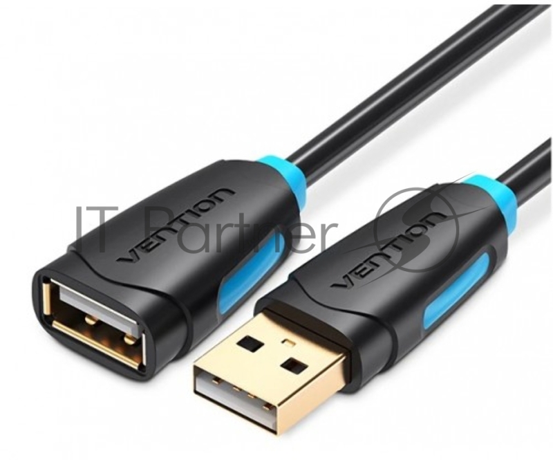 Кабель-удлинитель Vention USB 2.0 AM/AF - 2м Черный