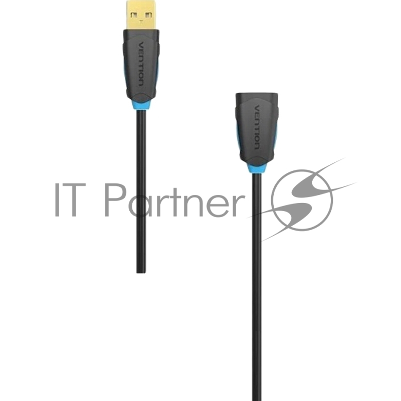 Кабель-удлинитель Vention USB 2.0 AM/AF - 1м Чёрный