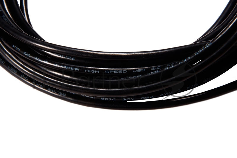 Кабель GCR 1.8m USB 2.0, AM/BM, черный, 28/28 AWG, экран, армированный, морозостойкий, GCR-UPC5M-BB2S-1.8m