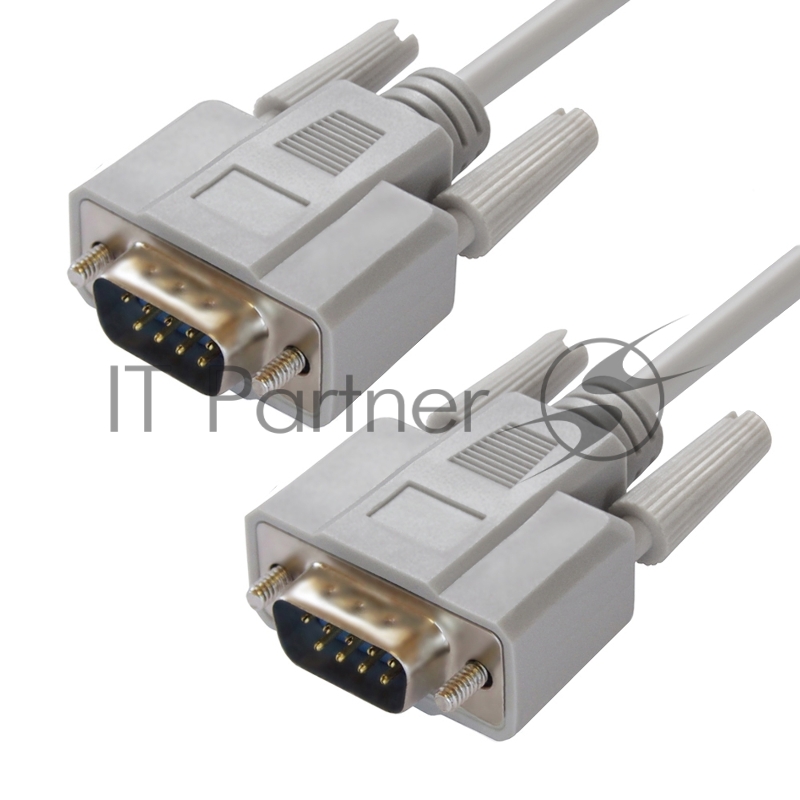Кабель Greenconnect 3.0m 0-модемный COM RS-232 линковочный, DB9/DB9 9M/9M, серый, 30 AWG, GCR-DB902-3m
