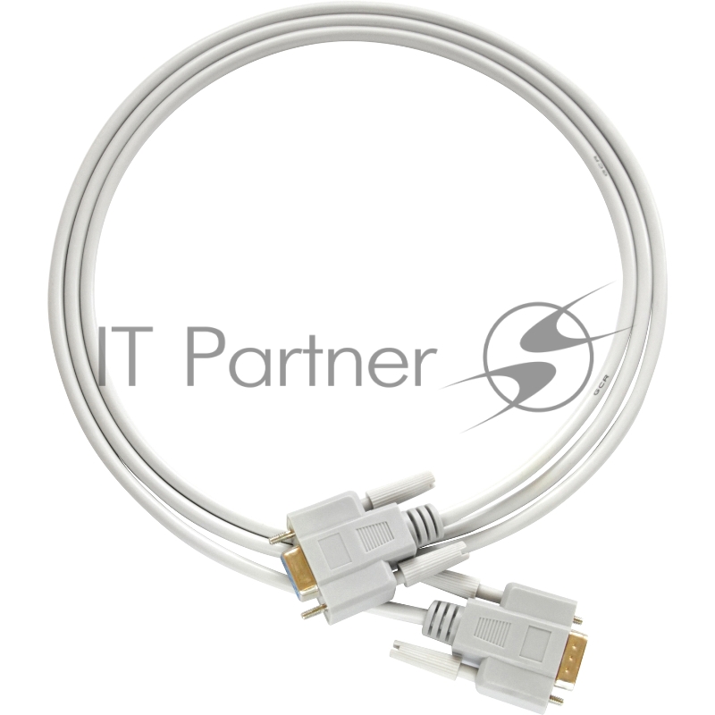 Кабель Greenconnect COM RS-232 порта соединительный 3 m GCR-DB9CM2M-3m, 9M / 9M Premium, серый, пластиковый пакет