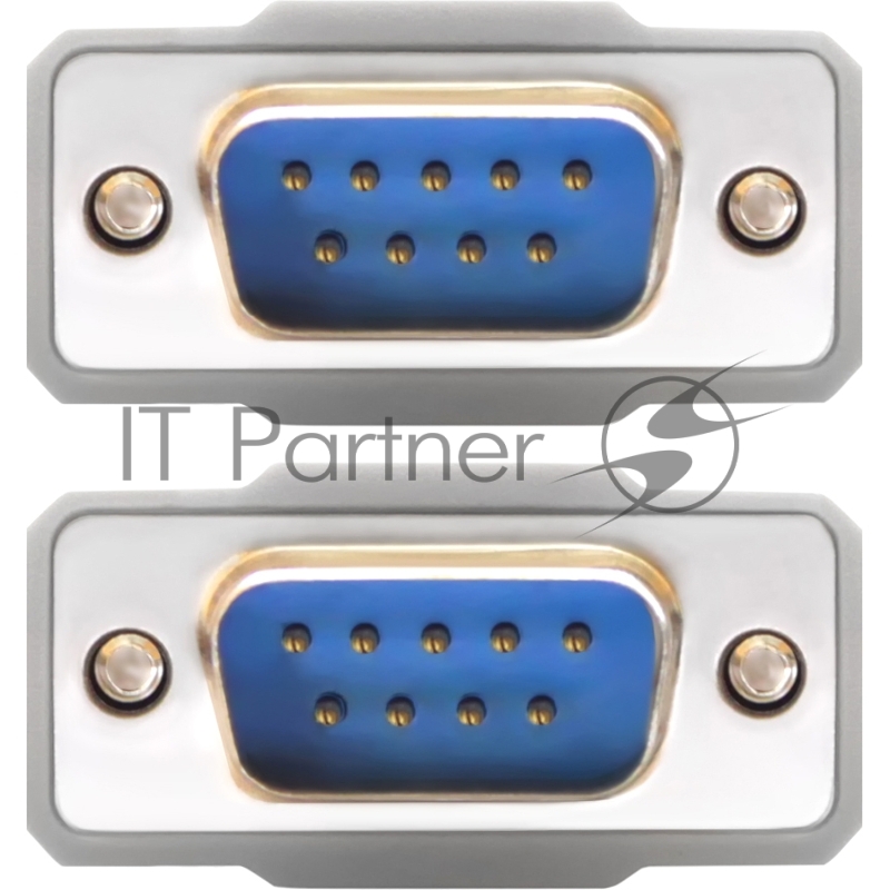 Кабель Greenconnect COM RS-232 порта соединительный 3 m GCR-DB9CM2M-3m, 9M / 9M Premium, серый, пластиковый пакет