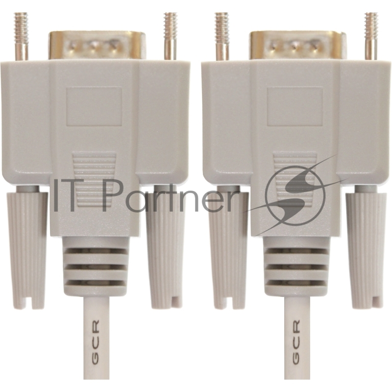 Кабель Greenconnect COM RS-232 порта соединительный 3 m GCR-DB9CM2M-3m, 9M / 9M Premium, серый, пластиковый пакет