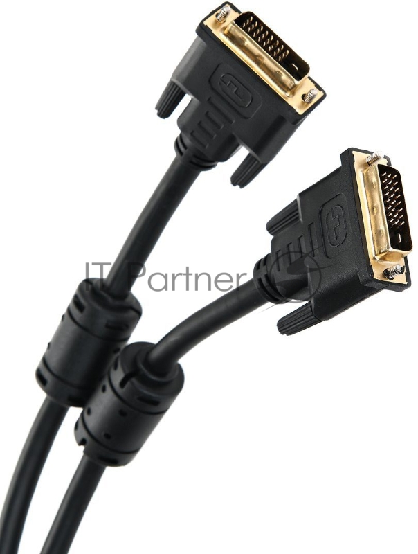 Кабель DVI 5м VCOM Кабель DVI-DVI Dual Link (25M-25M), 5m, 2 фильтра, VDV6300-5M