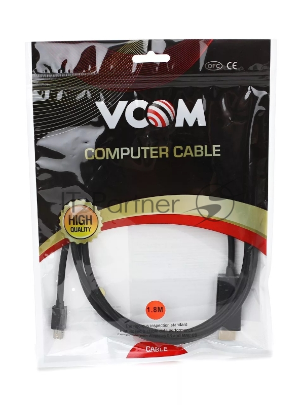 Кабель-переходник Mini DP M to HDMI M 1.8m VCOM (CG695)