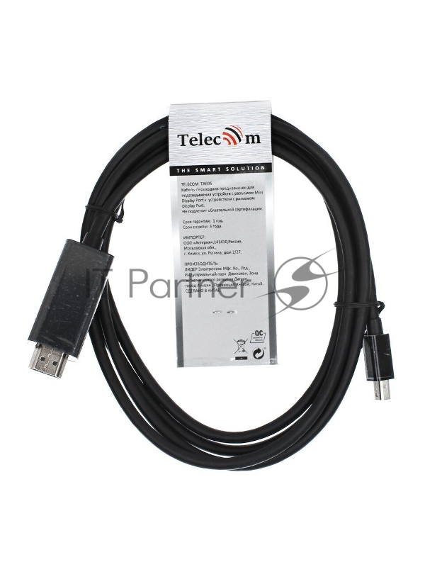 Кабель-переходник Mini DisplayPort M => HDMI M 1.8m Telecom (TA695-1.8m)