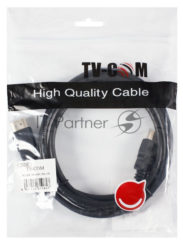 Кабель цифровой HDMI19M to HDMI19M, V1.4+3D, 2m, TV-COM <CG501N-2M>