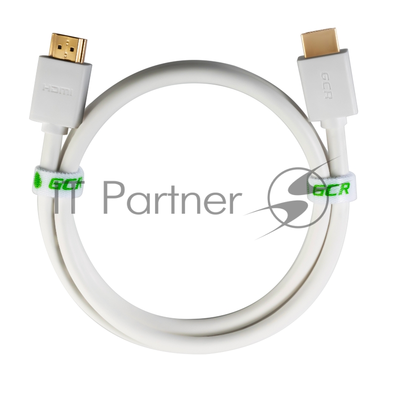 Кабель Greenconnect Кабель 0.5m v2.0 HDMI M/M белый, OD7.3mm, 28/28 AWG, позолоченные контакты, Ethernet 18.0 Гбит/с, 3D, 4K, тройной экран (GCR-HM761-0.5m)