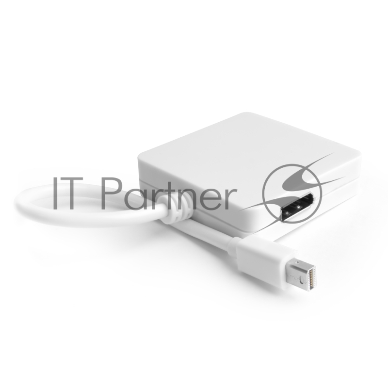 Адаптер-переходник Greenconnect Apple mini DisplayPort 20M > DisplayPort 20F/HDMI 19F/DVI 25+4F (GCR-MDP2DHD)