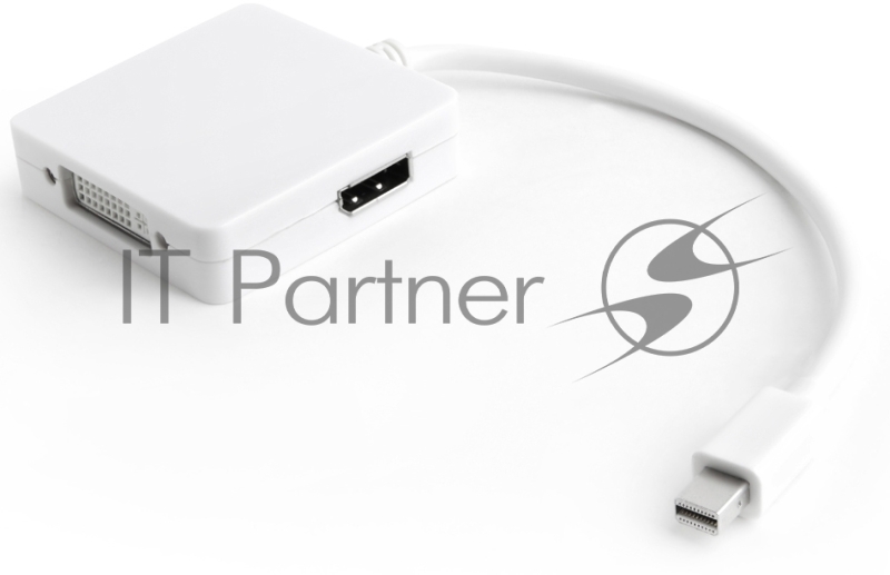 Адаптер-переходник Greenconnect Apple mini DisplayPort 20M > DisplayPort 20F/HDMI 19F/DVI 25+4F (GCR-MDP2DHD)