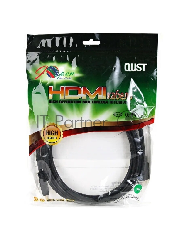 Кабель HDMI 19M/M ver 2.0, 3М, 2 фильтра Aopen <ACG711D-3M>